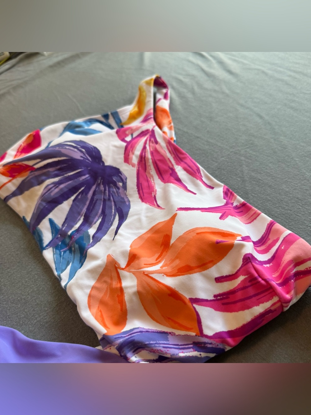 NWT: Cupshe Women’s Tropical Asymmetrical Cutout One Piece Swimsuit Size L - Picture 3 of 11